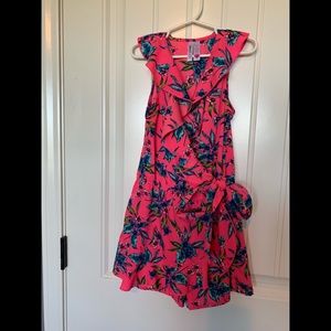 Girls hot pink romper size 10